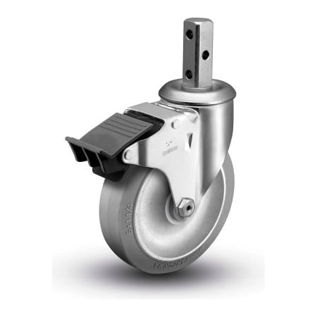 Colson Colson 5" Caster with Square Swivel Stem and Brake, 2-1/16"H Stem, 325 Lb. Capacity 2.05270.445 BRK5